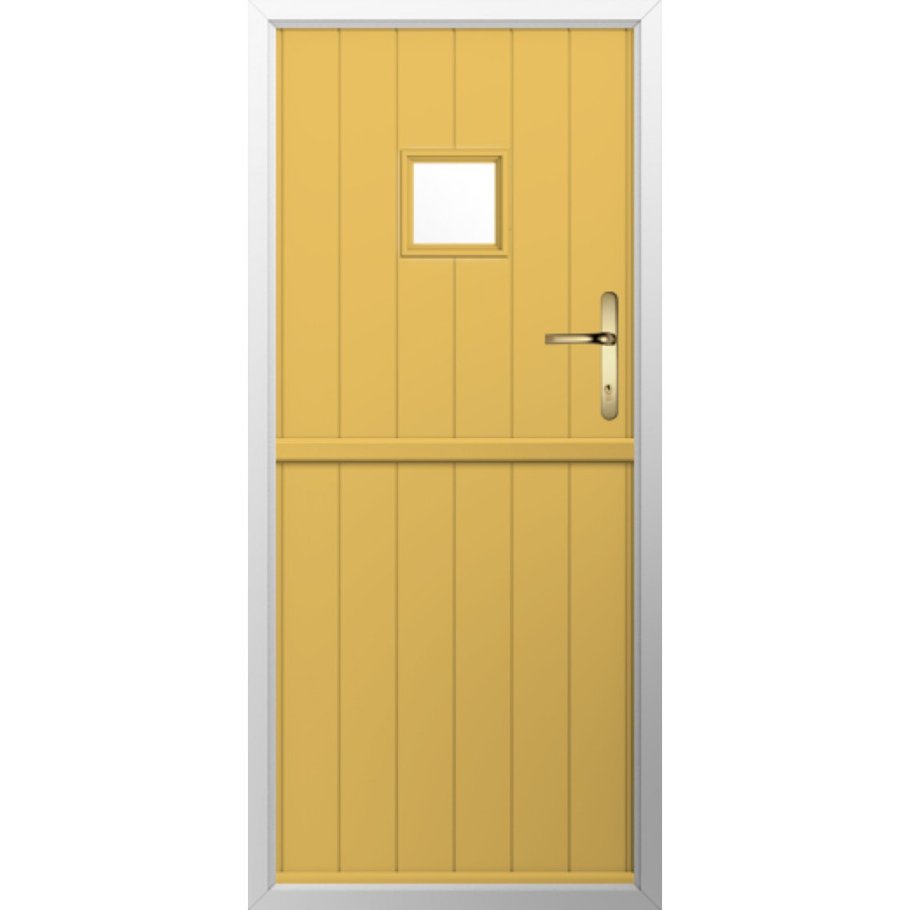 Solidor Flint Square Composite Stable Door In Buttercup Yellow Image