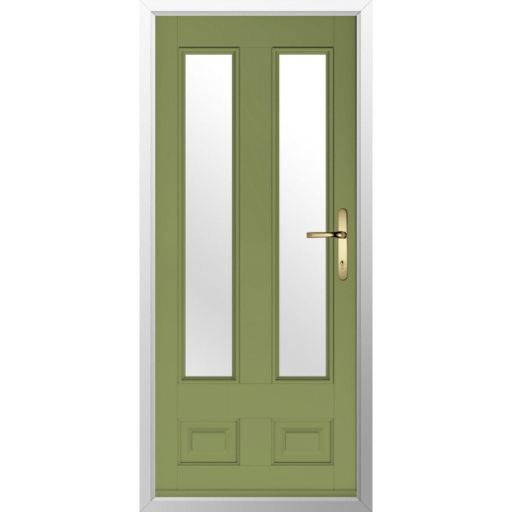 Solidor Edinburgh 2 Composite Traditional Door In Forest Green Image