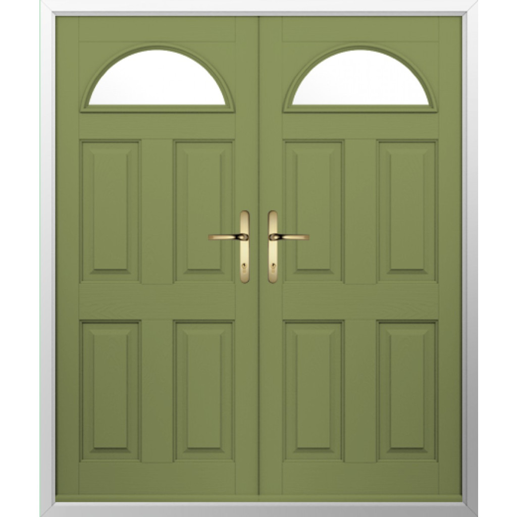 Solidor Conway 1 Composite French Door In Forest Green Image