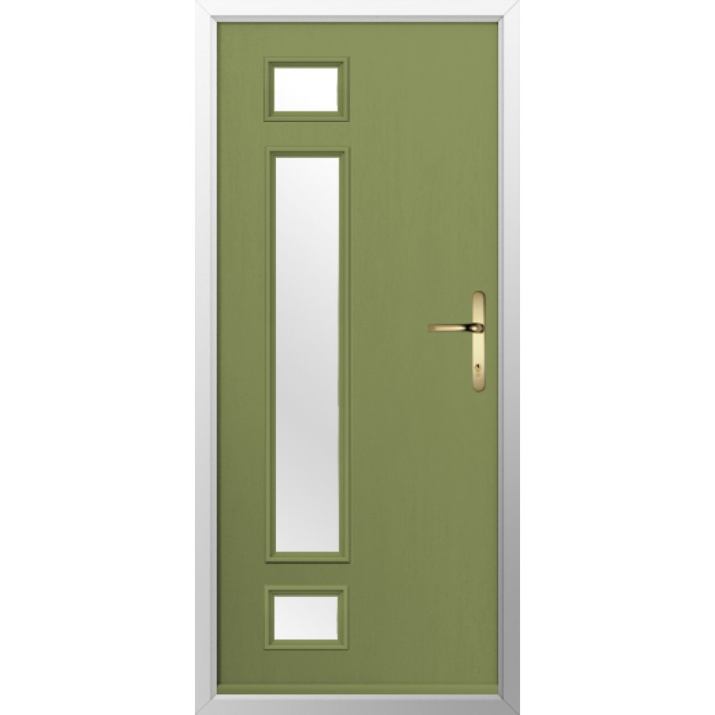 Solidor Rimini Composite Contemporary Door In Forest Green Image