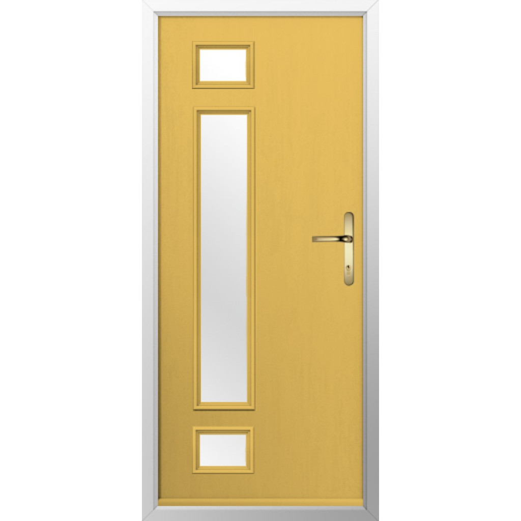 Solidor Rimini Composite Contemporary Door In Buttercup Yellow Image