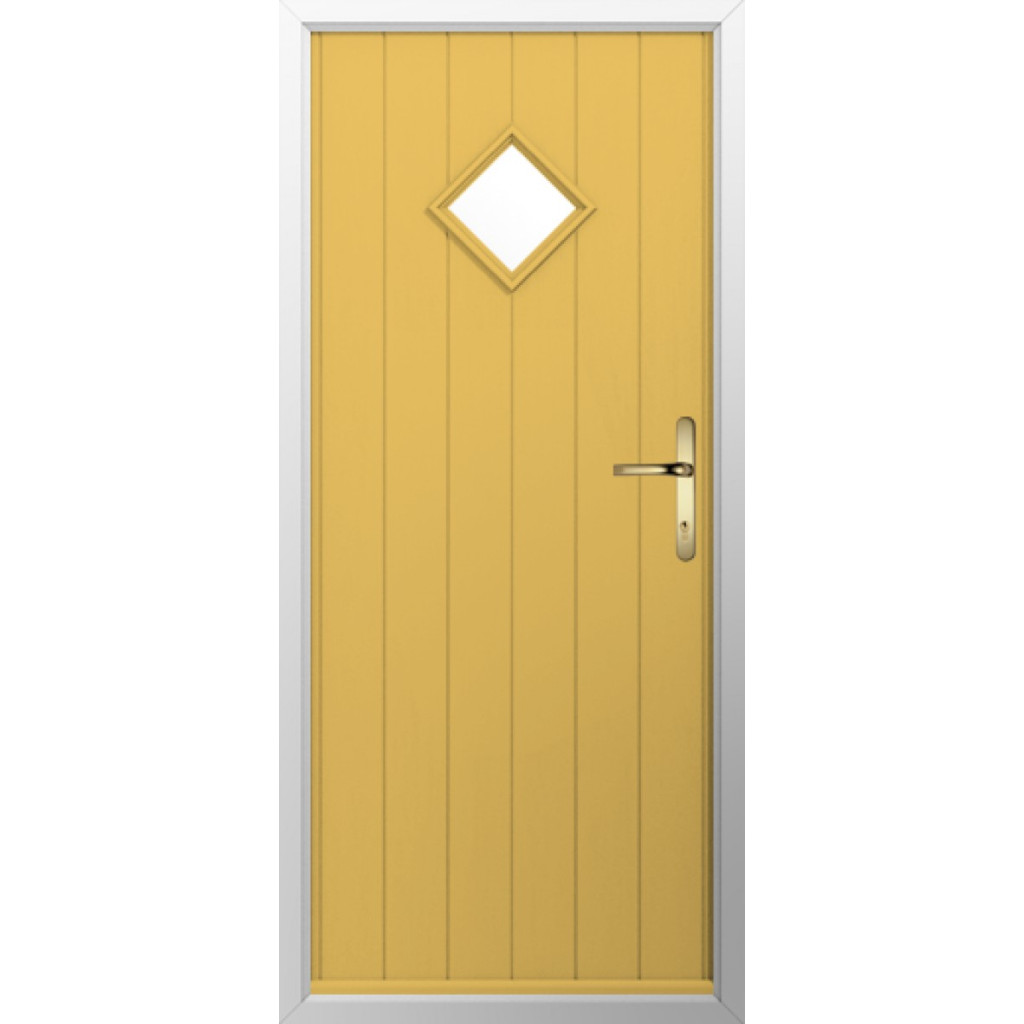 Solidor Bologna Composite Contemporary Door In Buttercup Yellow Image