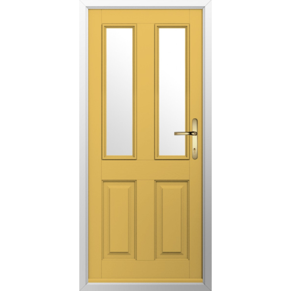 Solidor Ludlow 2 Composite Traditional Door In Buttercup Yellow Image