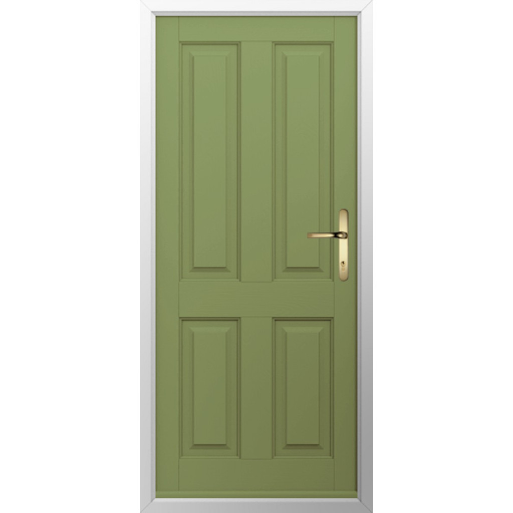 Solidor Ludlow Solid Composite Traditional Door In Forest Green Image