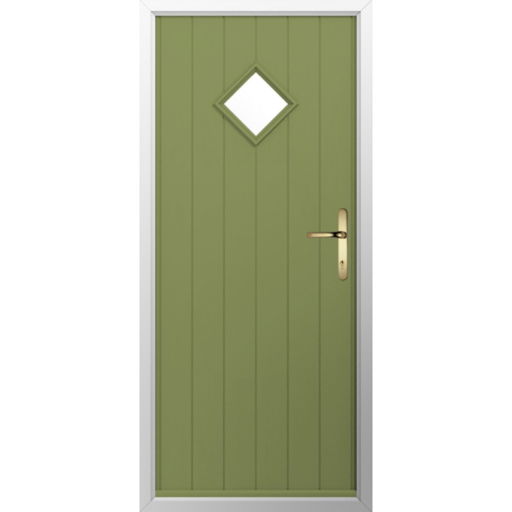 Solidor Flint 1 Composite Traditional Door In Forest Green Image