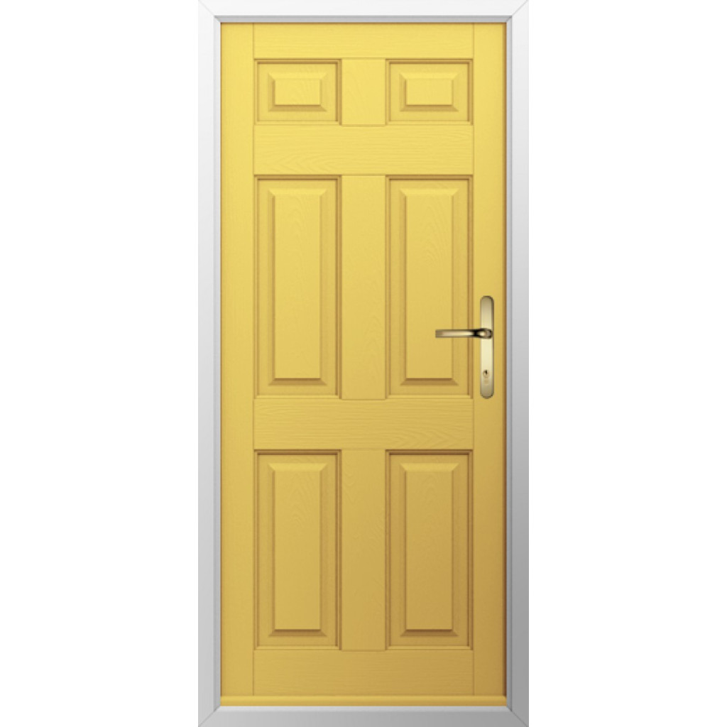 Solidor Tenby Solid Composite Traditional Door In Buttercup Yellow Image