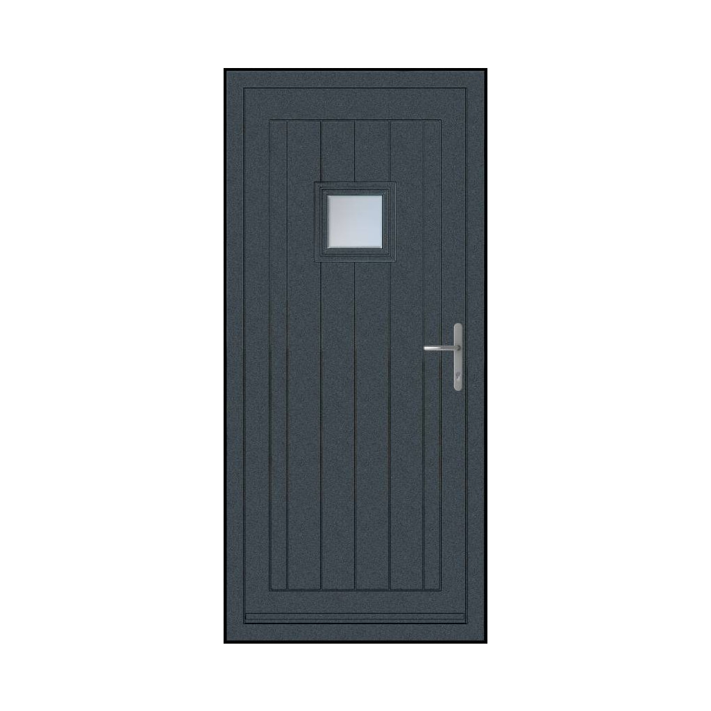 Smart Signature Abbey Square Aluminium Composite Door In Antique Grey Image
