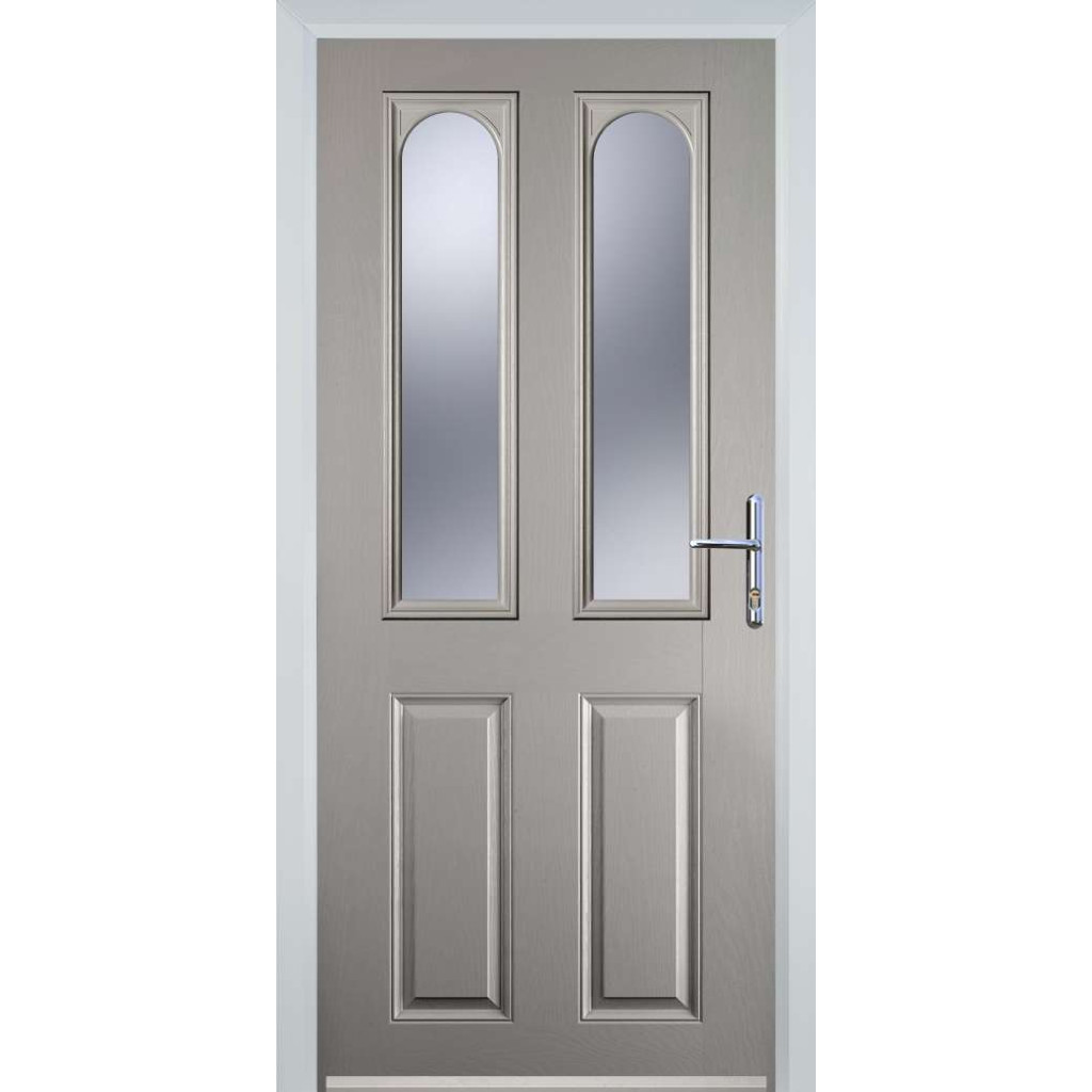Door Stop 2 Panel 2 Arch (A) Composite Traditional Door In Agate Grey Image
