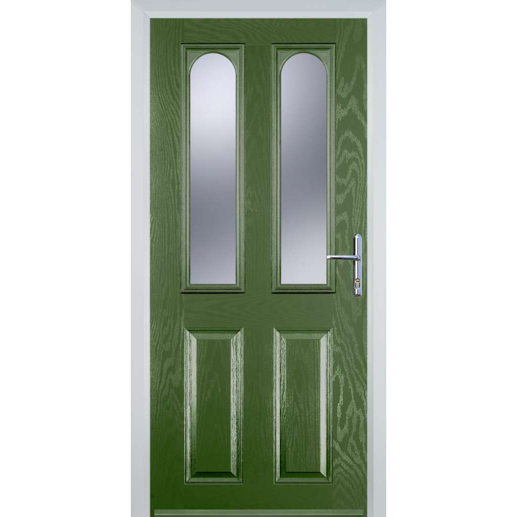 Door Stop 2 Panel 2 Arch (A) Composite Traditional Door In Fern Green Image
