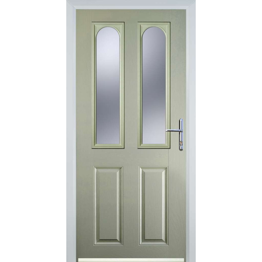 Door Stop 2 Panel 2 Arch (A) Composite Traditional Door In Pebble Grey Image