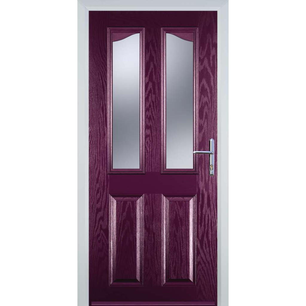 Door Stop 2 Panel 2 Angle (B) Composite Traditional Door In Purple Violet Image