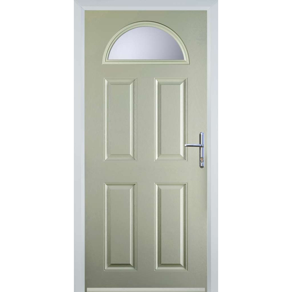 Door Stop 4 Panel 1 Arch (D) Composite Traditional Door In Pebble Grey Image