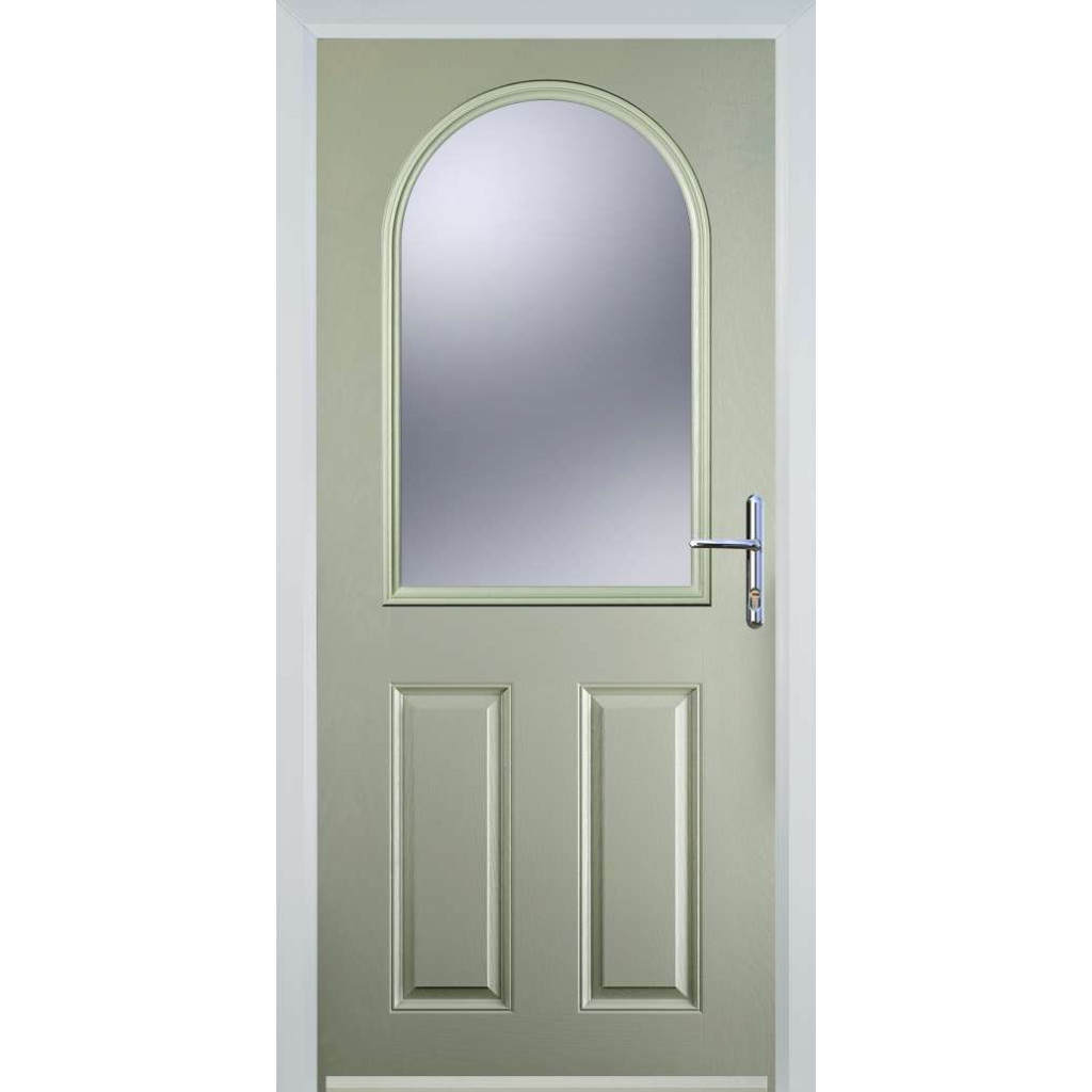 Door Stop 2 Panel 1 Arch (E) Composite Traditional Door In Pebble Grey Image