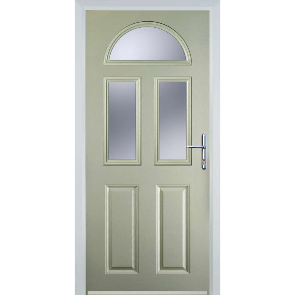 Door Stop 2 Panel 2 Square 1 Arch (G) Composite Traditional Door In Pebble Grey Image