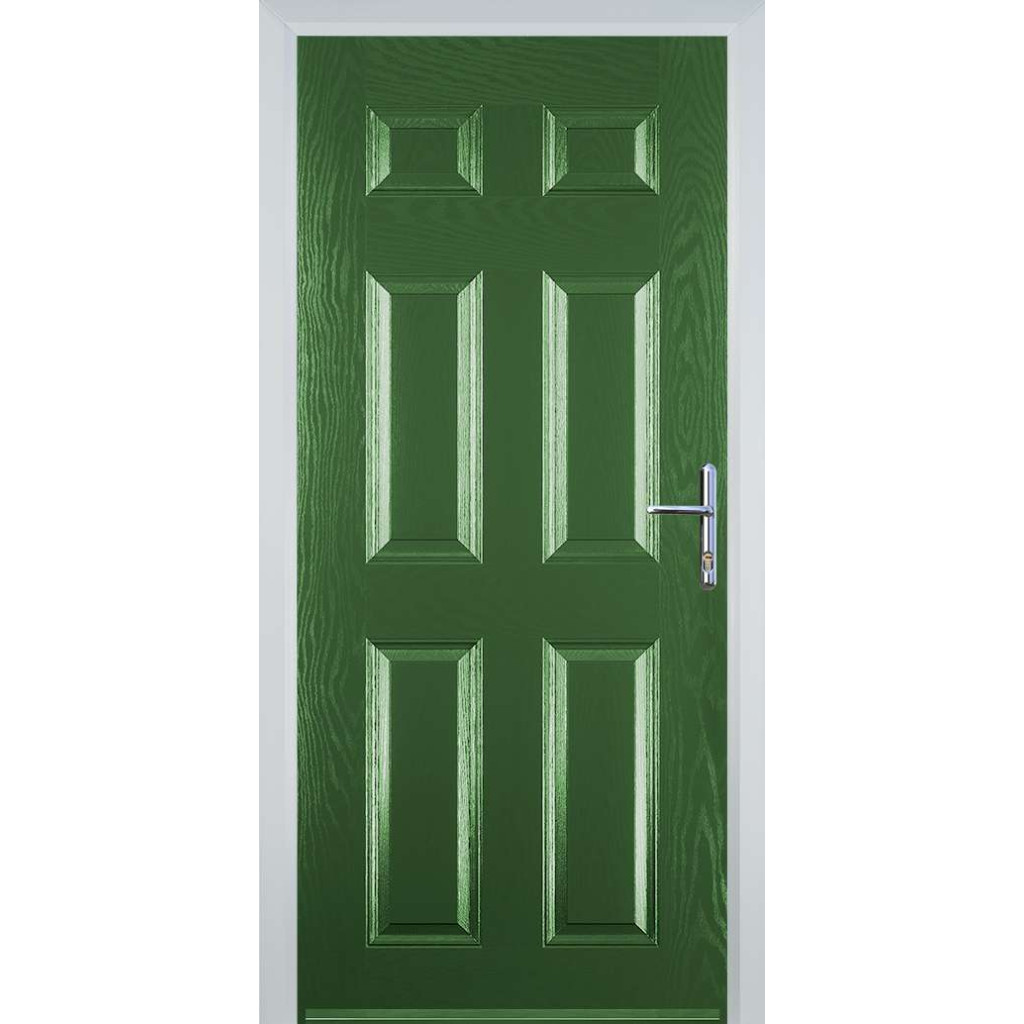 Door Stop 6 Panel (H) Composite Traditional Door In Fern Green Image