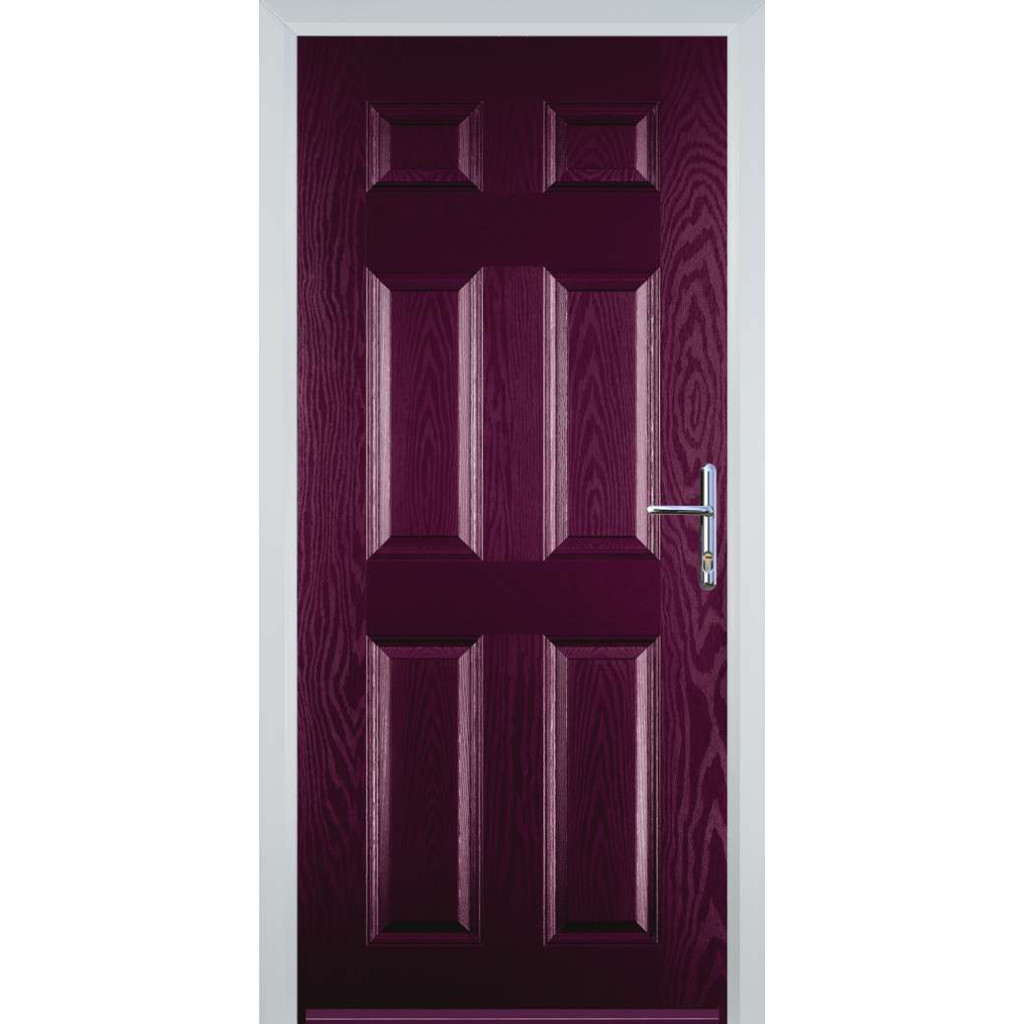 Door Stop 6 Panel (H) Composite Traditional Door In Purple Violet Image