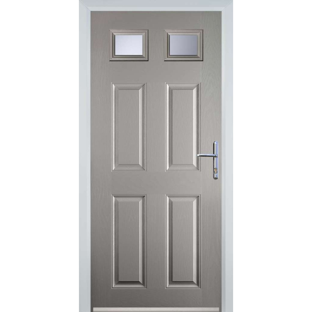 Door Stop 4 Panel 2 Square (I) Composite Traditional Door In Agate Grey Image