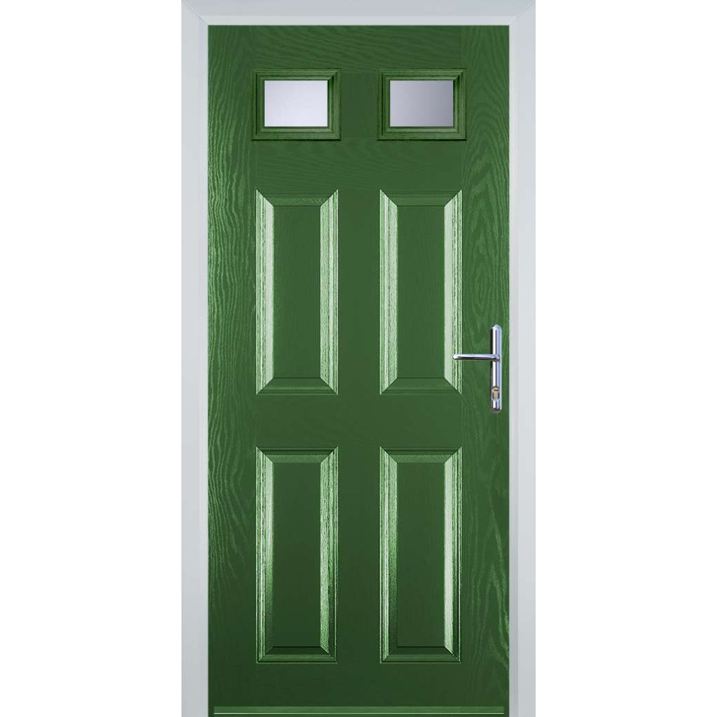 Door Stop 4 Panel 2 Square (I) Composite Traditional Door In Fern Green Image