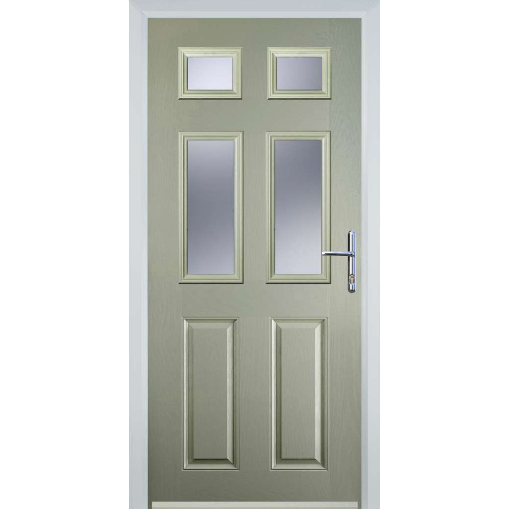 Door Stop 2 Panel 4 Square (T) Composite Traditional Door In Pebble Grey Image