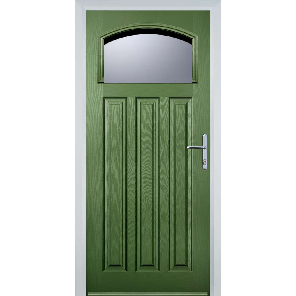 Door Stop 3 Panel 1 Square (61) Composite Traditional Door In Fern Green Image