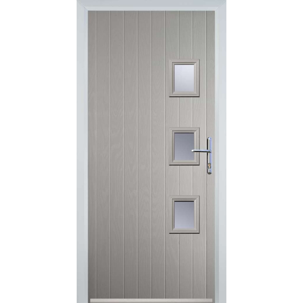 Door Stop 3 Square (Y) Composite Contemporary Door In Agate Grey Image