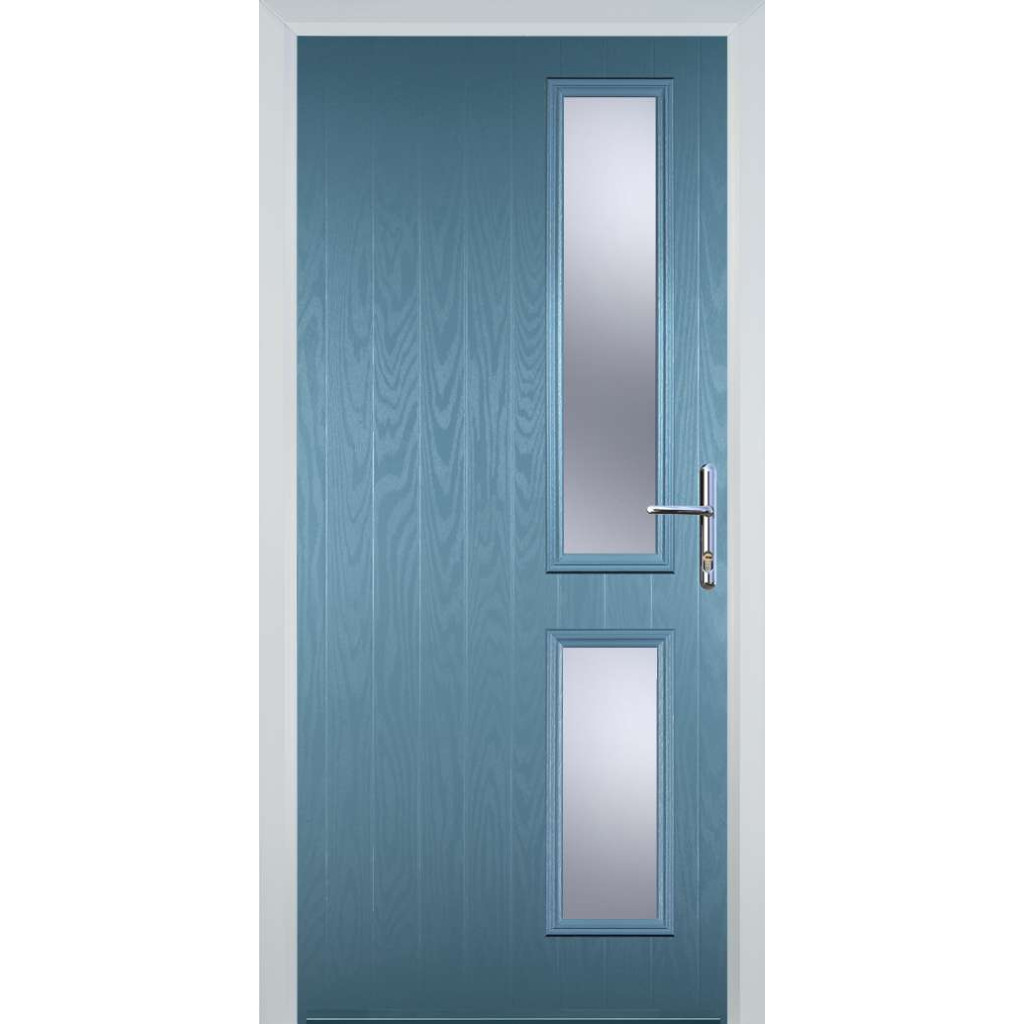 Door Stop Twin Side (Z) Composite Contemporary Door In Pastel Blue Image