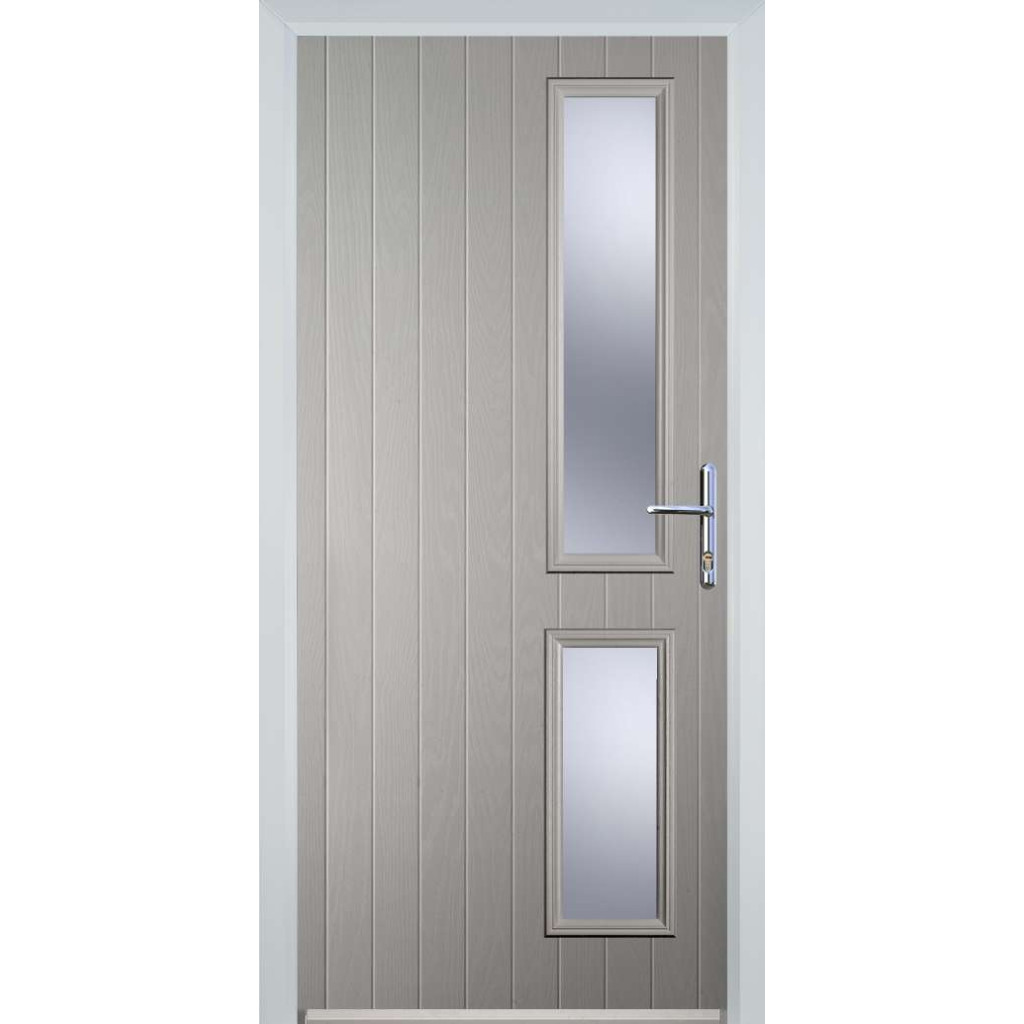 Door Stop Twin Side (Z) Composite Contemporary Door In Agate Grey Image