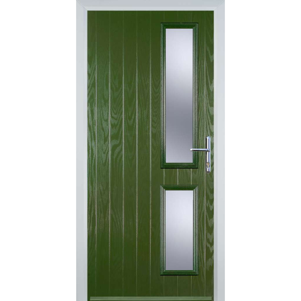 Door Stop Twin Side (Z) Composite Contemporary Door In Fern Green Image