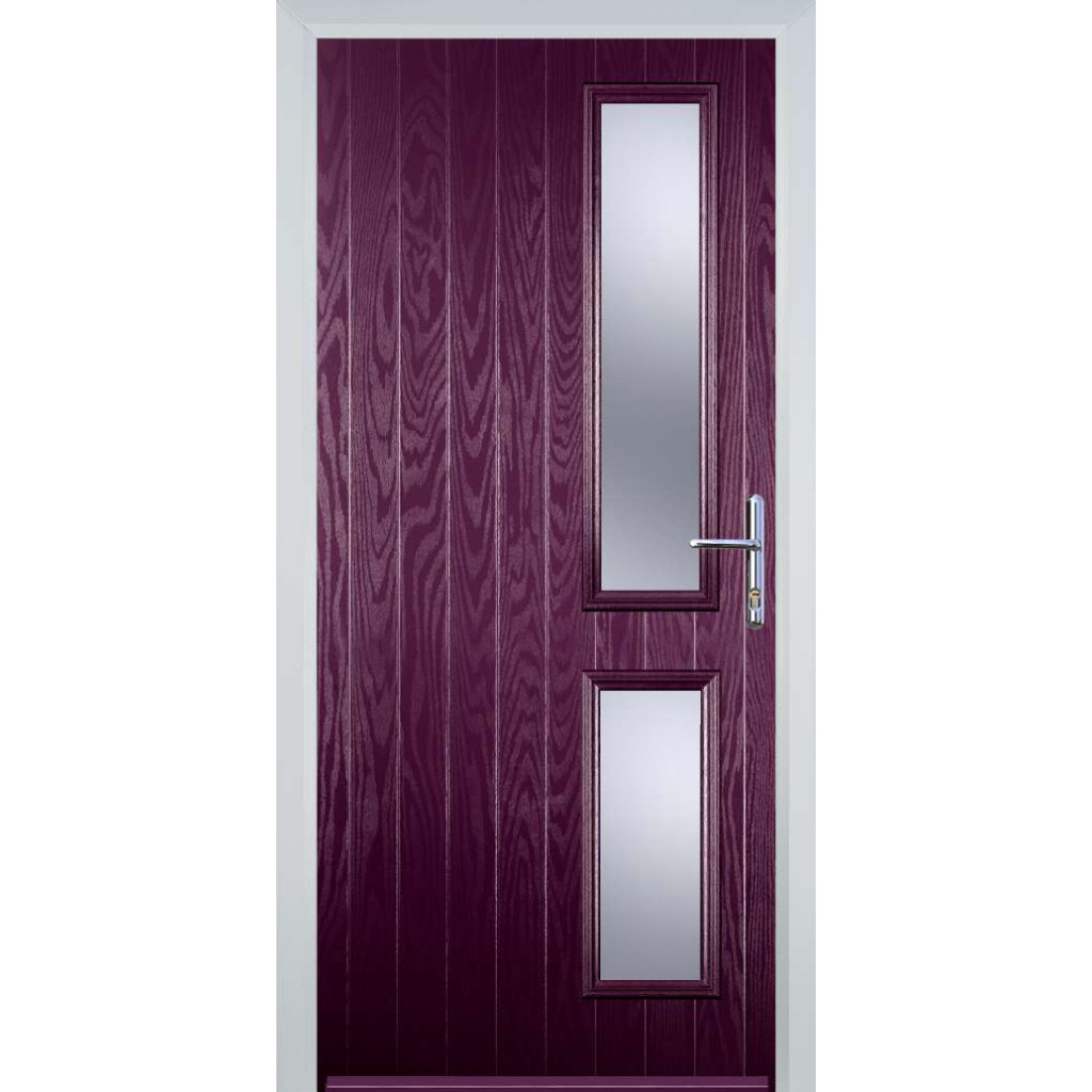 Door Stop Twin Side (Z) Composite Contemporary Door In Purple Violet Image
