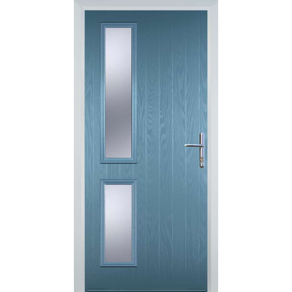 Door Stop Twin Side (ZH) Composite Contemporary Door In Pastel Blue Image