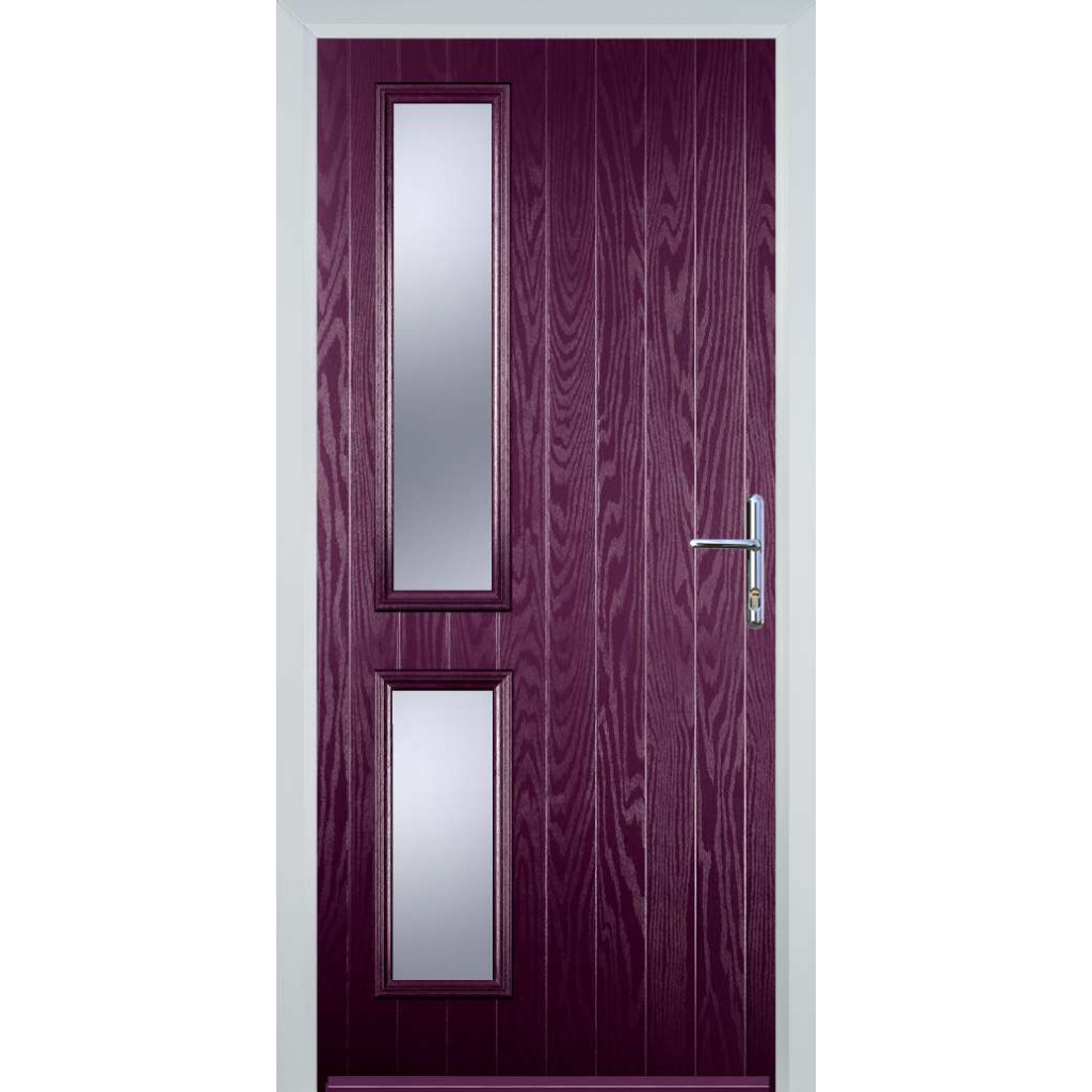 Door Stop Twin Side (ZH) Composite Contemporary Door In Purple Violet Image