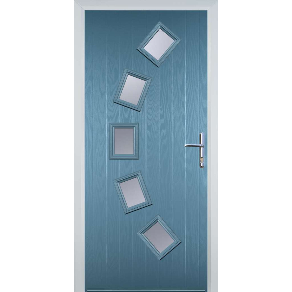 Door Stop 5 Square Curved (54) Composite Contemporary Door In Pastel Blue Image