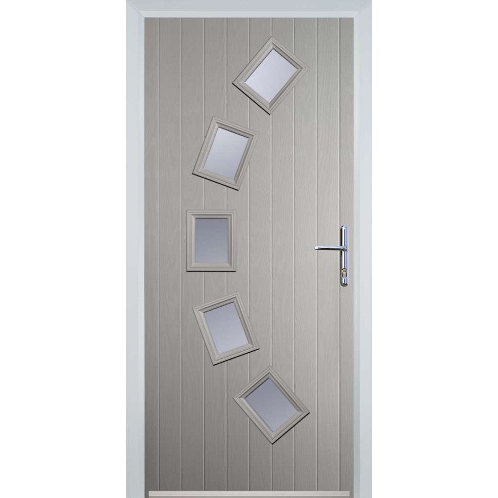 Door Stop 5 Square Curved (54) Composite Contemporary Door In Agate Grey Image