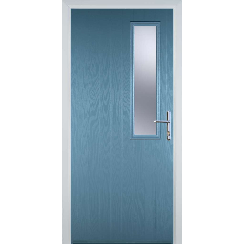 Door Stop Mid Square (56) Composite Contemporary Door In Pastel Blue Image