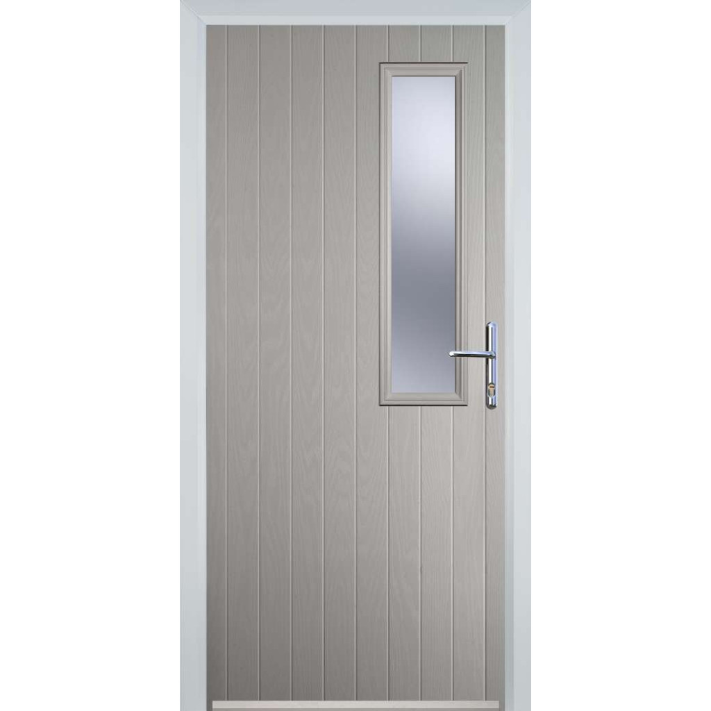 Door Stop Mid Square (56) Composite Contemporary Door In Agate Grey Image