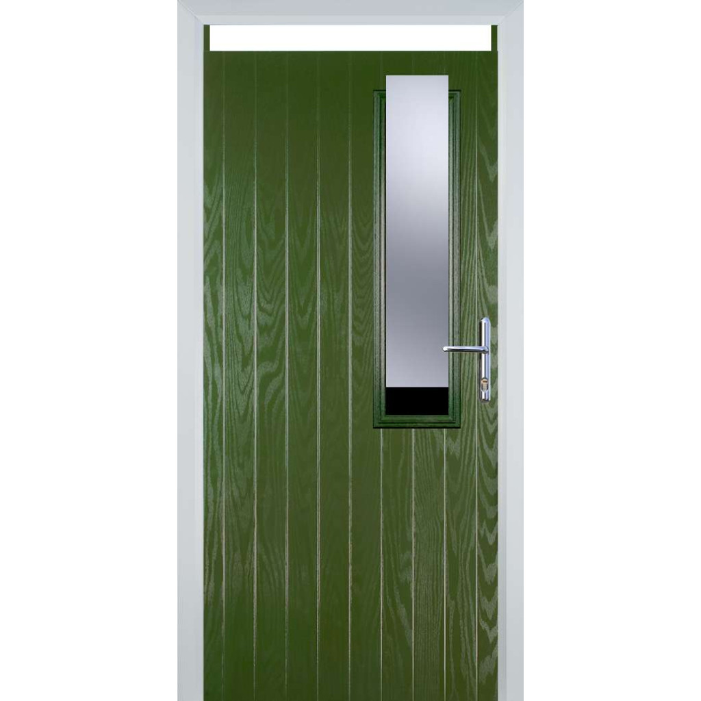 Door Stop Mid Square (56) Composite Contemporary Door In Fern Green Image