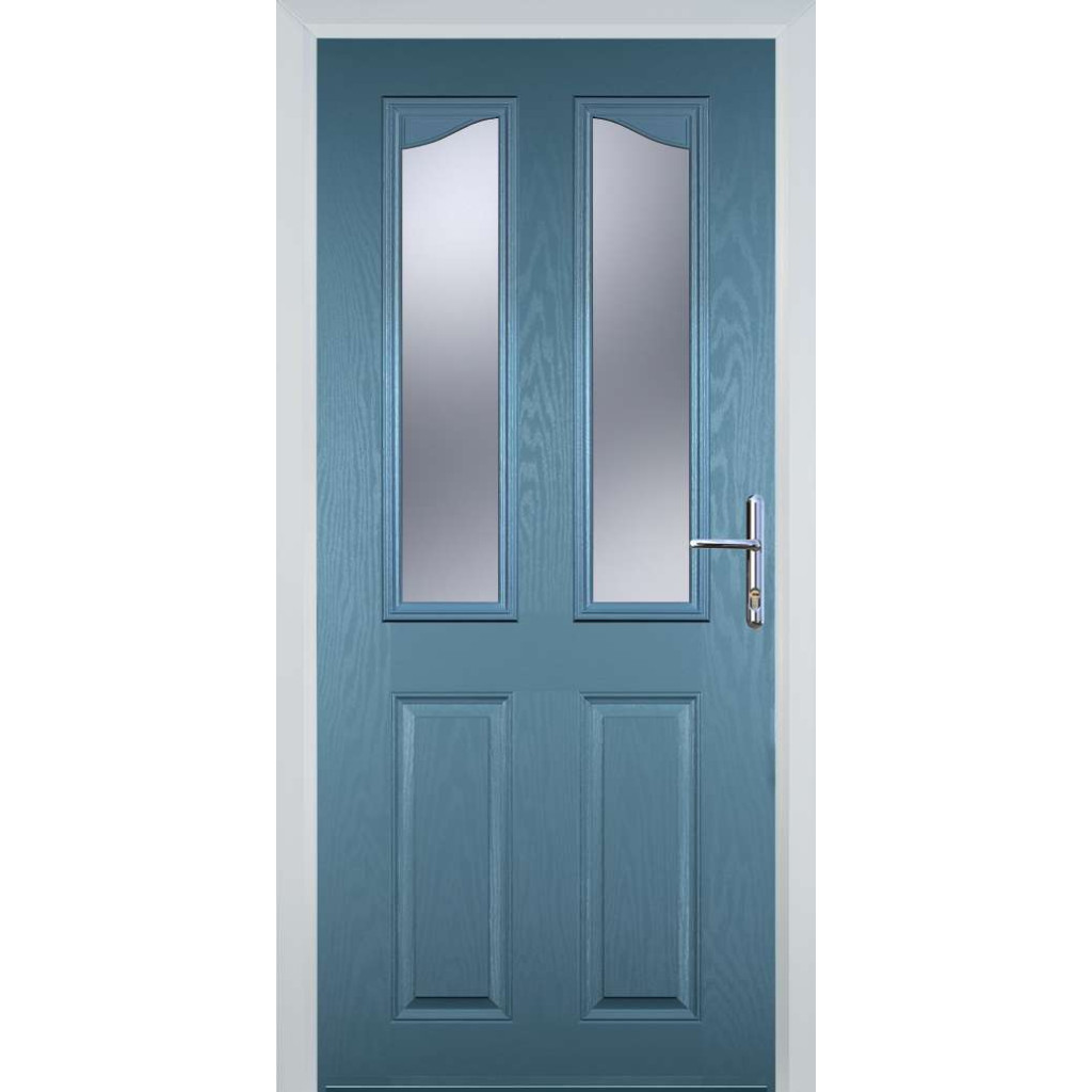 Door Stop 2 Panel 2 Angle (B) Composite Traditional Door In Pastel Blue Image