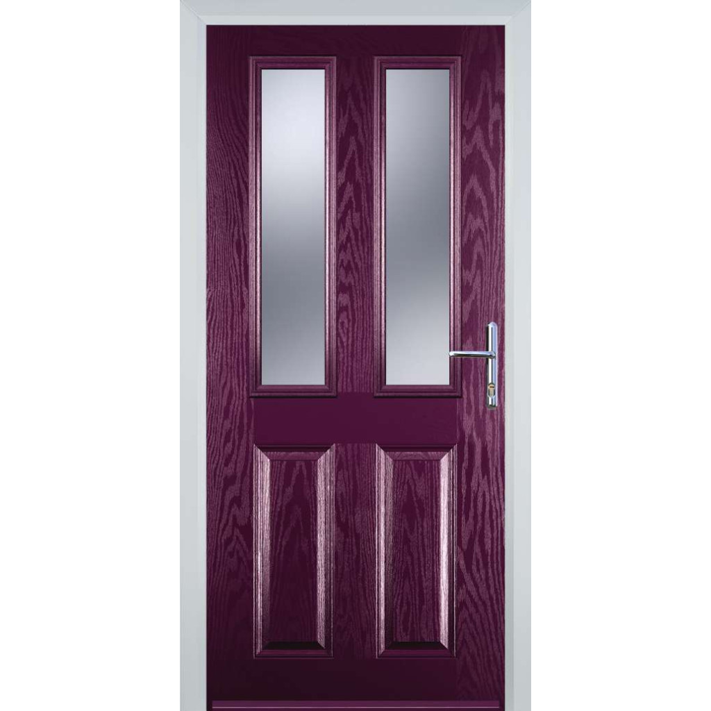 Door Stop 2 Panel 2 Square (C) Composite Traditional Door In Purple Violet Image