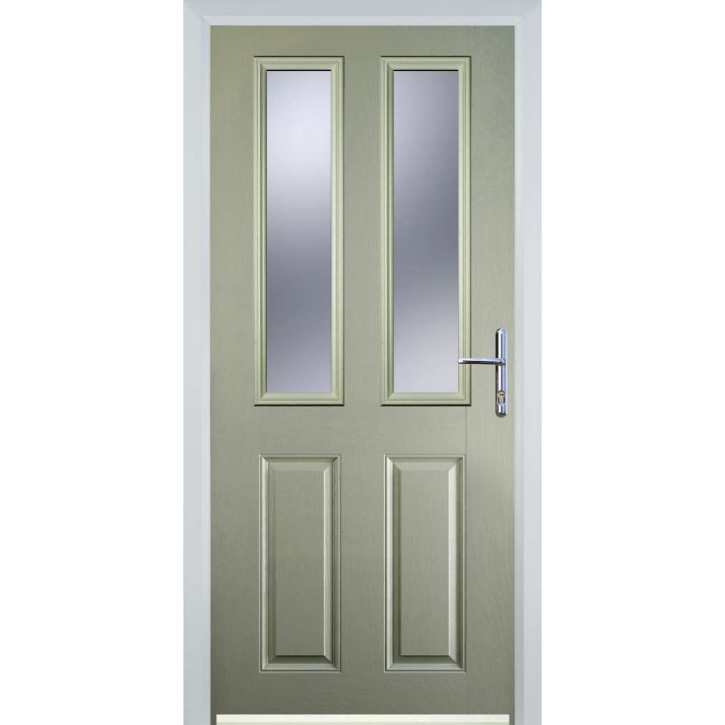 Door Stop 2 Panel 2 Square (C) Composite Traditional Door In Pebble Grey Image