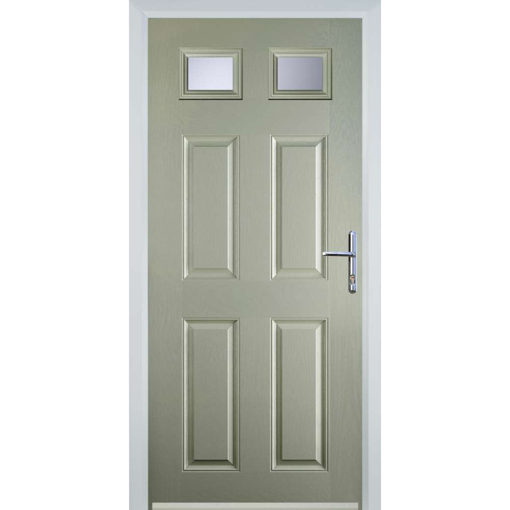 Door Stop 4 Panel 2 Square (I) Composite Traditional Door In Pebble Grey Image