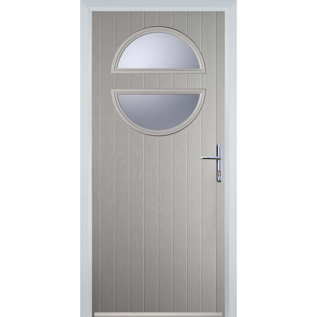 Door Stop Circle (X) Composite Contemporary Door In Agate Grey Image