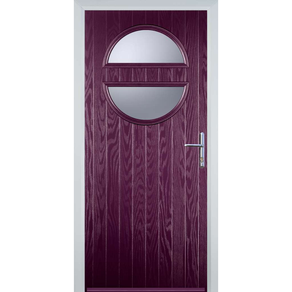 Door Stop Circle (X) Composite Contemporary Door In Purple Violet Image
