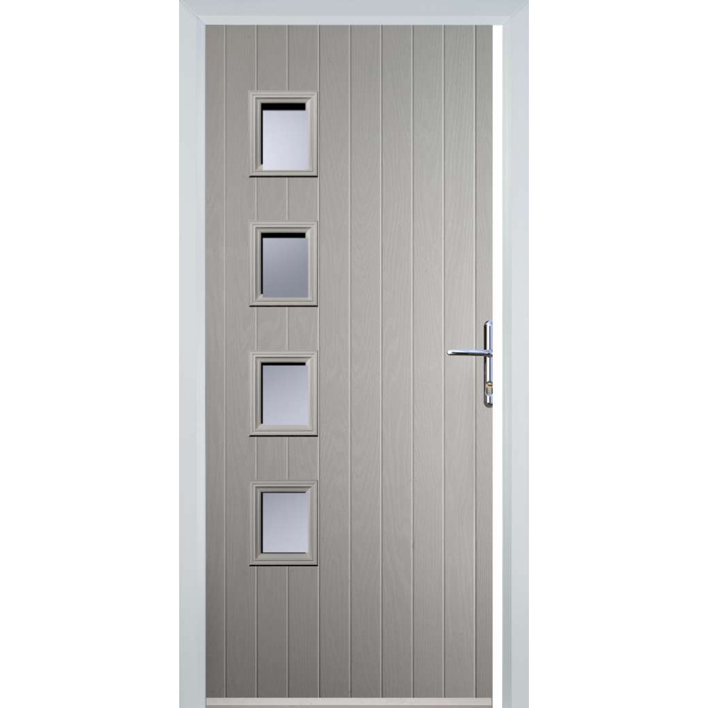Door Stop 4 Square (W4H) Composite Contemporary Door In Agate Grey Image