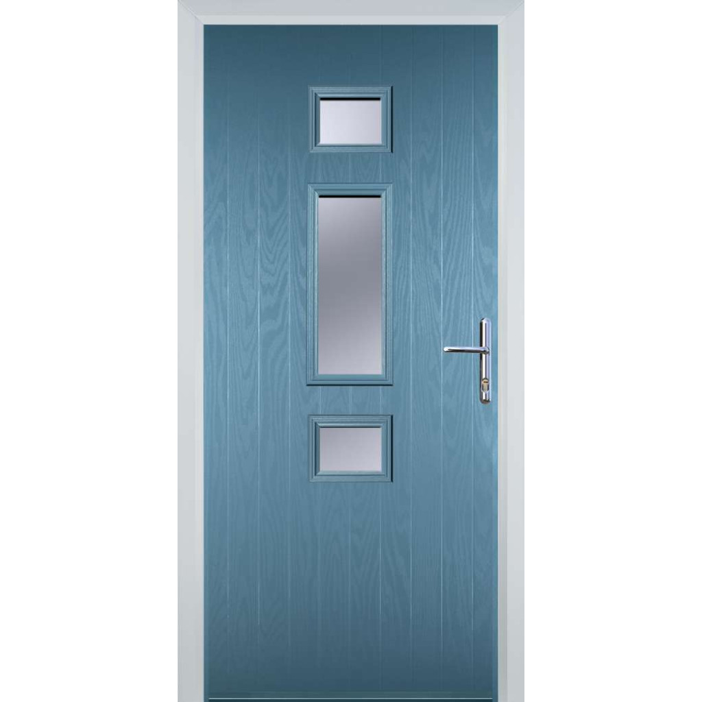 Door Stop Mid 3 Square (S) Composite Contemporary Door In Pastel Blue Image