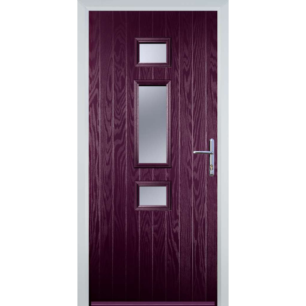 Door Stop Mid 3 Square (S) Composite Contemporary Door In Purple Violet Image
