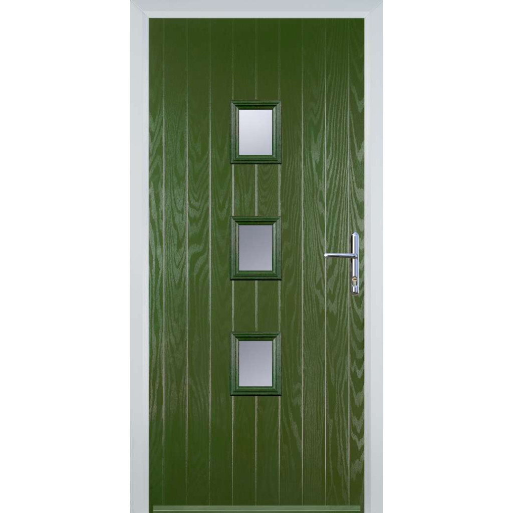 Door Stop 3 Square Mid (Y3) Composite Contemporary Door In Fern Green Image