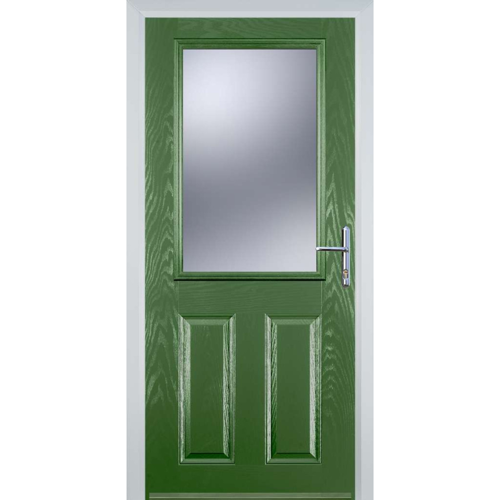 Door Stop 2 Panel 1 Square (F) Composite Traditional Door In Fern Green Image