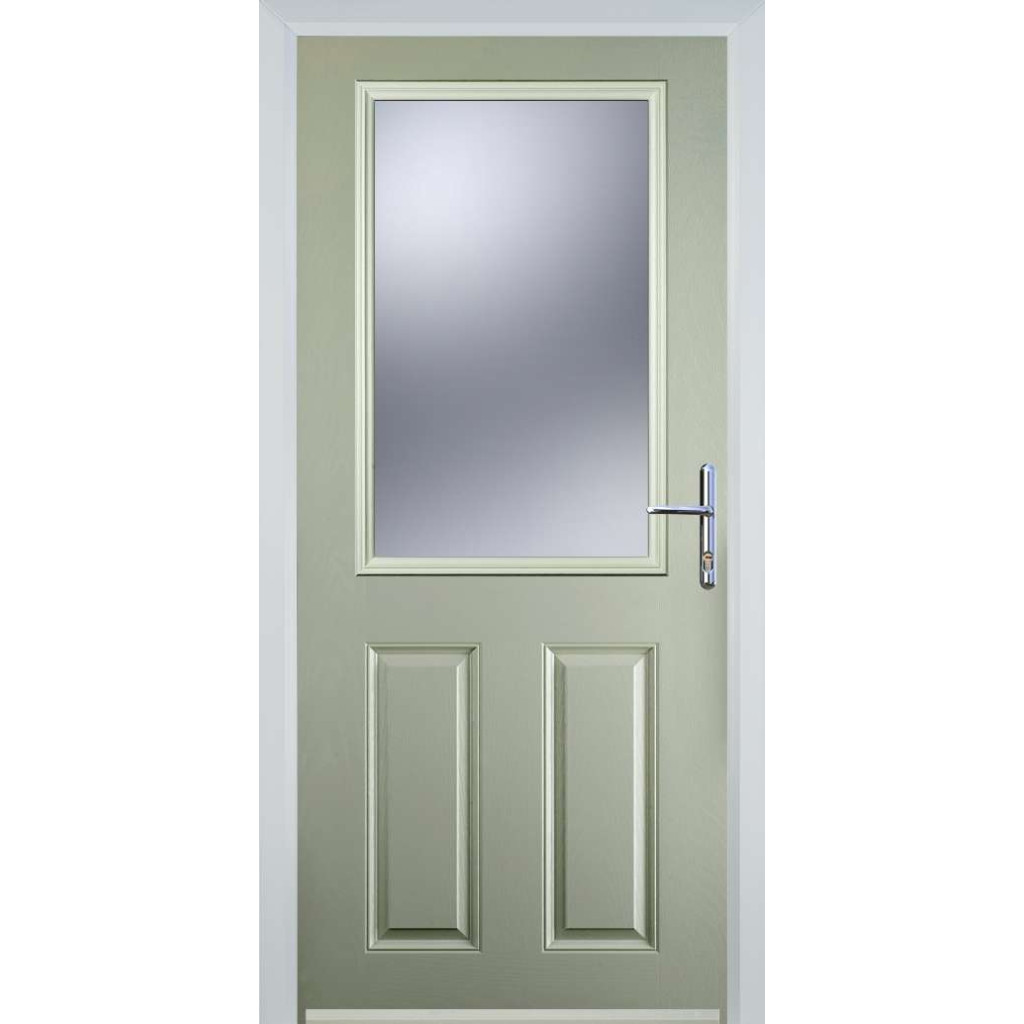 Door Stop 2 Panel 1 Square (F) Composite Traditional Door In Pebble Grey Image