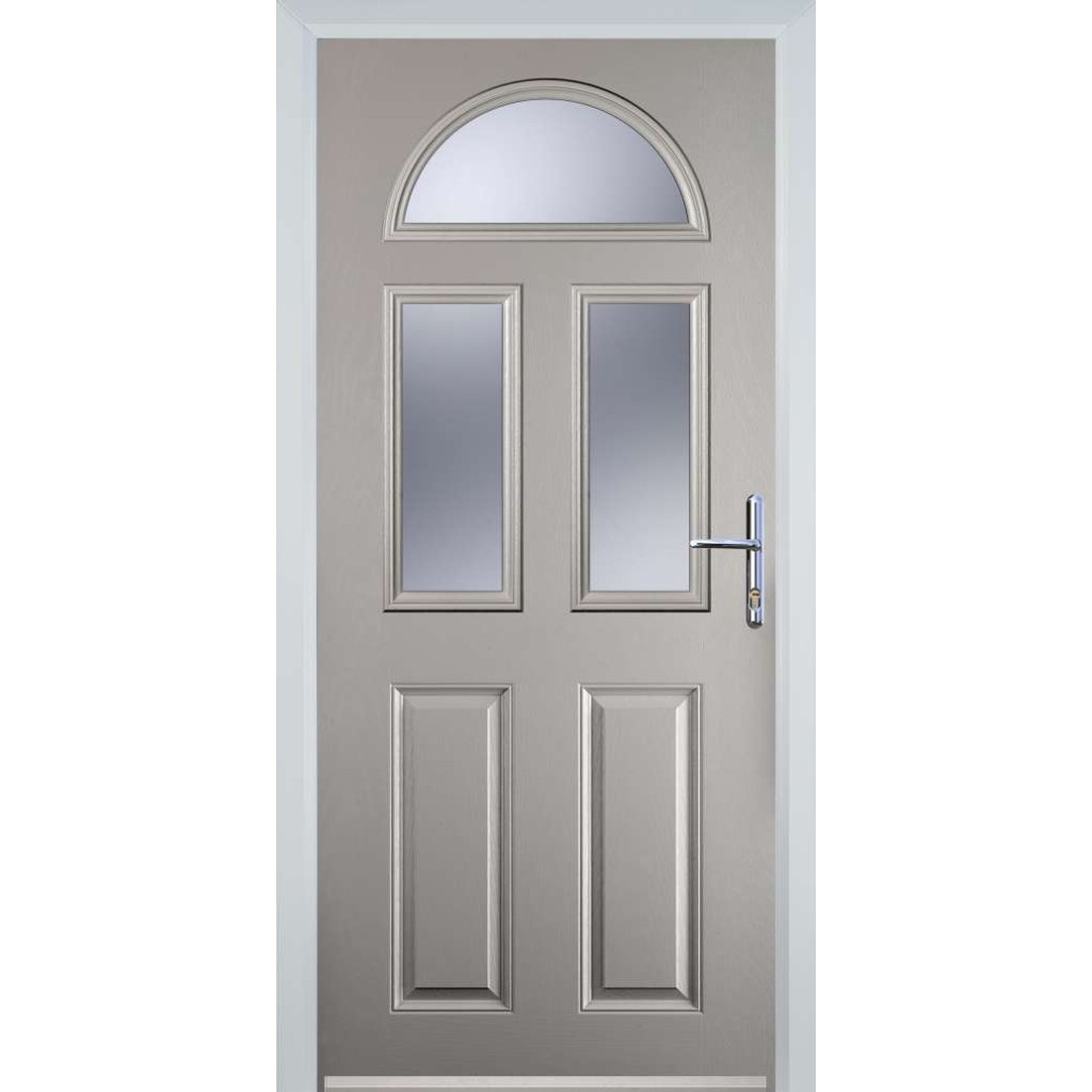 Door Stop 2 Panel 2 Square 1 Arch (G) Composite Traditional Door In Agate Grey Image
