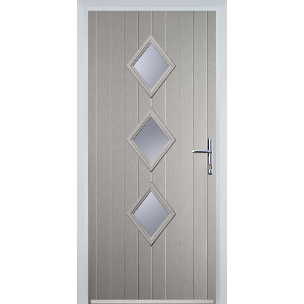 Door Stop 3 Diamond (P3) Composite Contemporary Door In Agate Grey Image